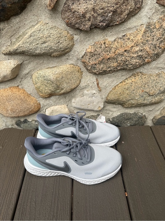 Nike Shoes - Nike Gray Running Sneakers with Teal Accent